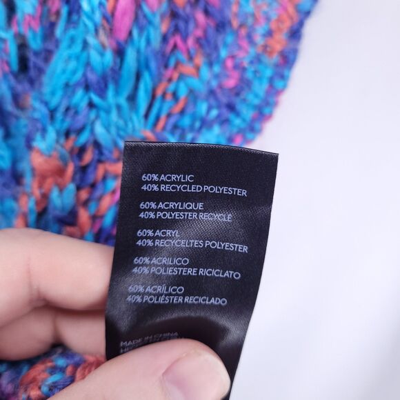 Urban Outfitters Cropped Cardigan Large Crochet Colorful NWT - Picture 10 of 11